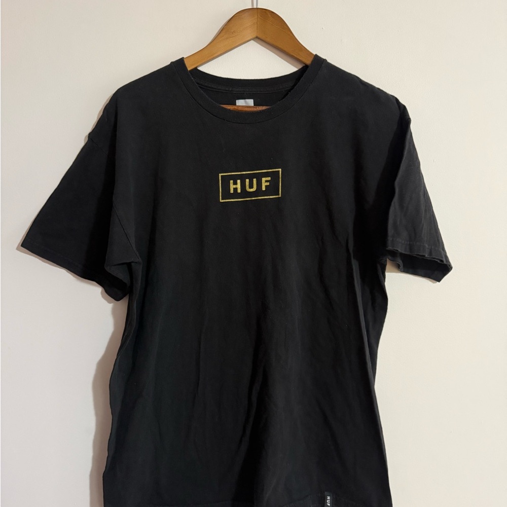HUF Black Cotton Tee